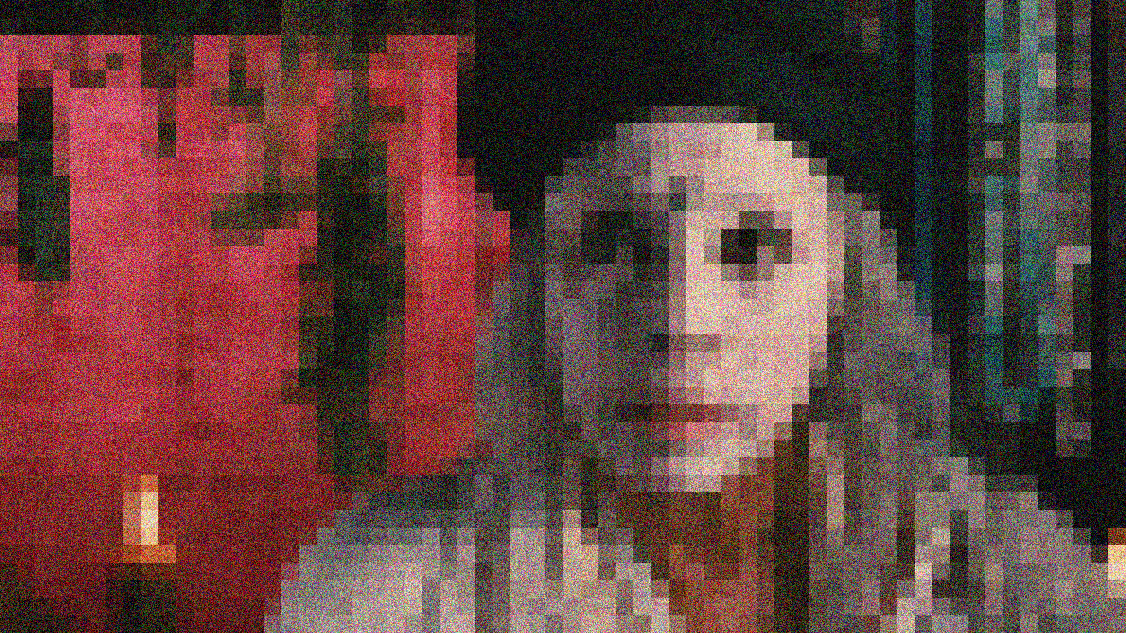 A color image from Eve’s Bayou. A woman stares at her image in the mirror. She looks distressed.