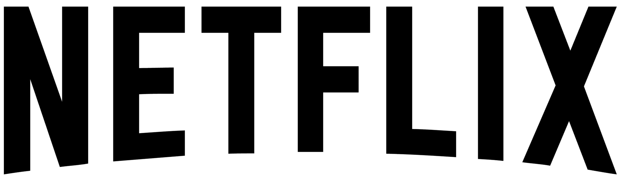 A black logo for Netflix.